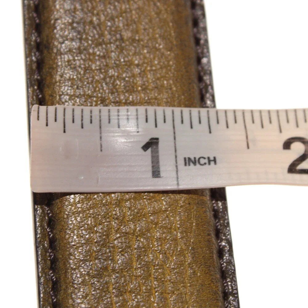 Di Bianco NWT Cut to Size Dress Belt In Green Pebbled Leather One Size